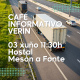 Café Informativo. Evento con transportistas da provincia de Ourense para falar de axudas e reclamacións, coa participación de Alberto Vila. O día 03 de xuño, ás 11:30h, en Verín