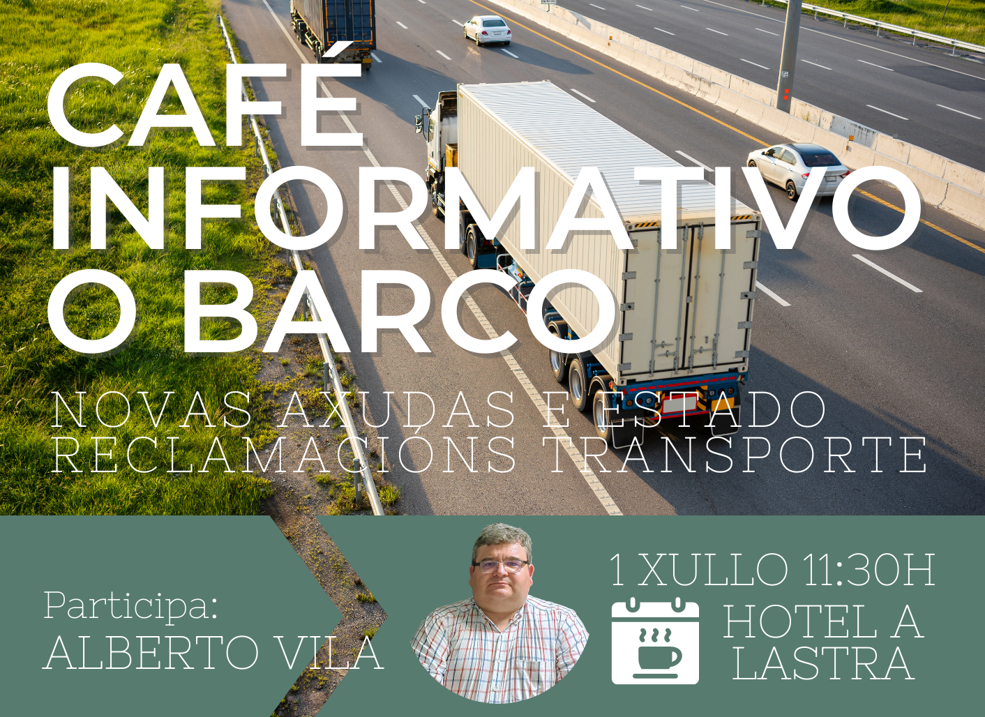 Café Informativo en O Barco, o sábado 01 de xullo coa participación de Alberto Vila